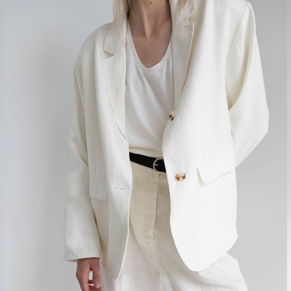 Oak + Fort linen blazer